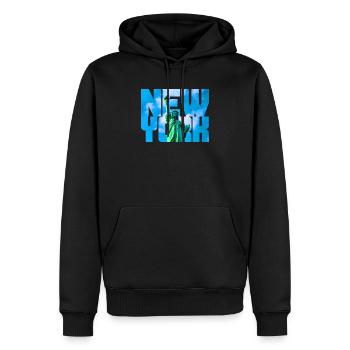 Statue de la Liberté New York - Sweat à capuche Premium bio Homme - noir - Devant - Nico (187cm)