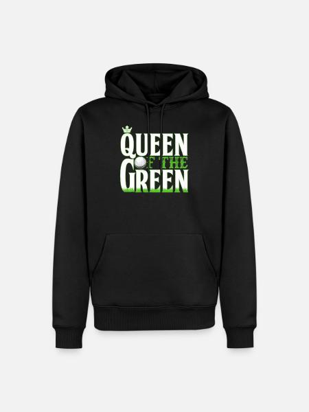 Funny Golf Queen Of The Green Golfing - Men’s Premium Organic Hoodie - black