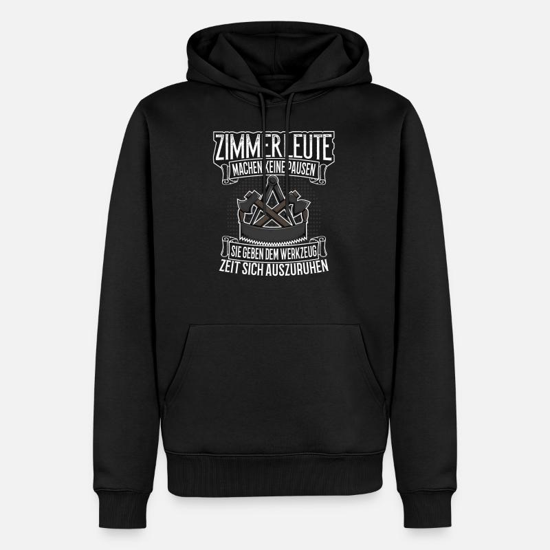 Zimmerer Zimmermann Zimmerermeister Geschenk - Männer Premium Bio Hoodie - Schwarz
