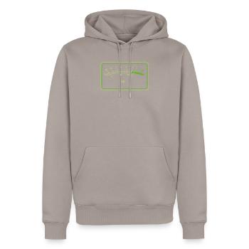 VU meter Hifi Aanalog Audio Tontechniker T shirt - Männer Premium Bio Hoodie - Taupe - Vorne - Nico (187cm)