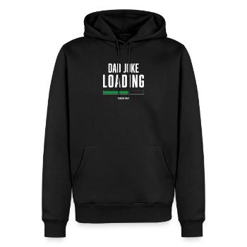 Papa Joke Loading, cadeau de fête des pères pour lui - Sweat à capuche Premium bio Homme - noir - Devant - Nico (187cm)