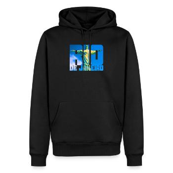 Rio de Janeiro Brasilien - Männer Premium Bio Hoodie - Schwarz - Vorne - Nico (187cm)