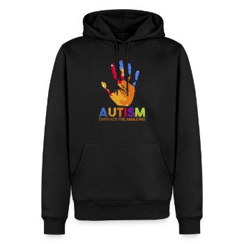 Autismus Geschenk Wohltätigkeit Aufmerksamkeit - Männer Premium Bio Hoodie - Schwarz - Vorne - Nico (187cm)