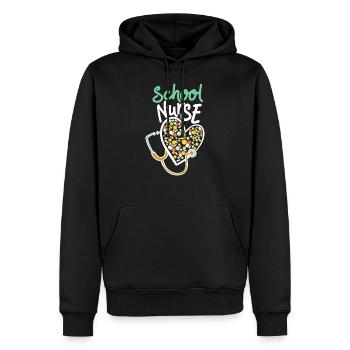Nurse design, Medical graphic, Nurse Appreciation - Men’s Premium Organic Hoodie - black - Front - Nico (187cm)