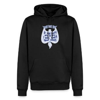 Mann mit Bart bärtig Vollbart Schnauzer Geschenk - Männer Premium Bio Hoodie - Schwarz - Vorne - Nico (187cm)