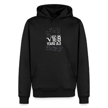 13. Geburtstag Geburtstagsgeschenk 13 Jahre alt - Männer Premium Bio Hoodie - Schwarz - Vorne - Nico (187cm)
