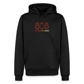 808 Retro Style Roland Elektronische Drum Machine - Männer Premium Bio Hoodie - Schwarz - Vorne - Nico (187cm)