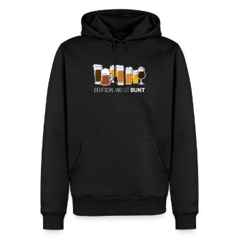 Deutschland ist bunt Bier Vielfalt Craft Beer Fun - Männer Premium Bio Hoodie - Schwarz - Vorne - Nico (187cm)