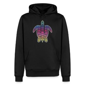 Mystical Creature Tee, Tie Dye Druck, Psychedelic - Männer Premium Bio Hoodie - Schwarz - Vorne - Nico (187cm)