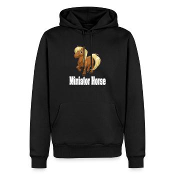 miniatur Pferd pony Pferde fohlen reiten Geschenk - Männer Premium Bio Hoodie - Schwarz - Vorne - Nico (187cm)