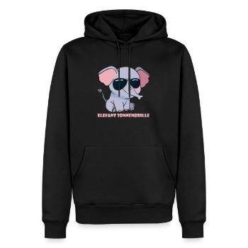 elefant sonnenbrille - Männer Premium Bio Hoodie - Schwarz - Vorne - Nico (187cm)