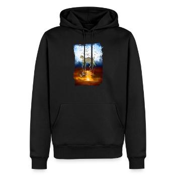 Schroedingers Katze Quanten Physik Mechanik Design - Männer Premium Bio Hoodie - Schwarz - Vorne - Nico (187cm)