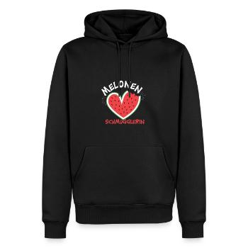 Schwangerschaft - Melonen Schmugglerin - Männer Premium Bio Hoodie - Schwarz - Vorne - Nico (187cm)