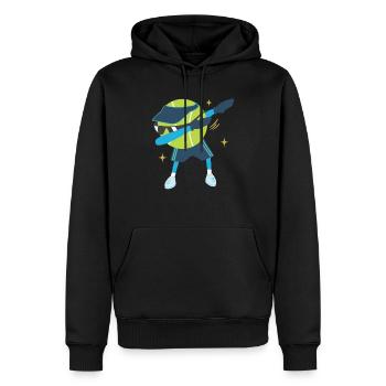 Dabbing Tennis Ball - Männer Premium Bio Hoodie - Schwarz - Vorne - Nico (187cm)