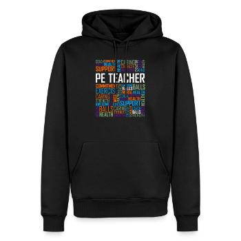 Sportlehrer - Männer Premium Bio Hoodie - Schwarz - Vorne - Nico (187cm)