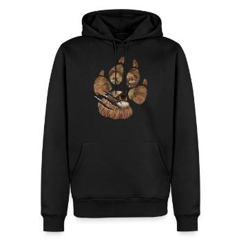 Lion Paw Mighty Lion Geschenkdesign Tierliebhaber - Männer Premium Bio Hoodie - Schwarz - Vorne - Nico (187cm)