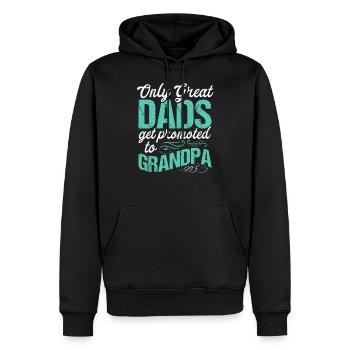 Nur die besten Väter werden zum Opa befördert - Männer Premium Bio Hoodie - Schwarz - Vorne - Nico (187cm)