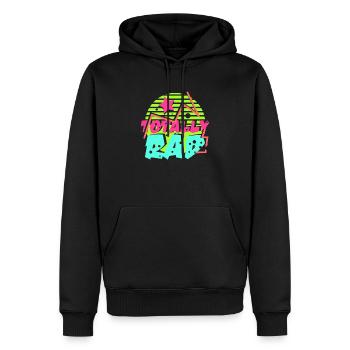80er Geschenk Party Retro knallige Farben - Männer Premium Bio Hoodie - Schwarz - Vorne - Nico (187cm)