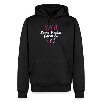 Die gleiche Vagina für immer Same Vagina for ever - Männer Premium Bio Hoodie - Schwarz - Vorne - Nico (187cm)
