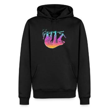 Paresse paresse rétro - Sweat à capuche Premium bio Homme - noir - Devant - Nico (187cm)
