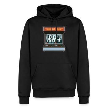 40. Geburtstag Gamer Level 40 Complete Zocker - Männer Premium Bio Hoodie - Schwarz - Vorne - Nico (187cm)