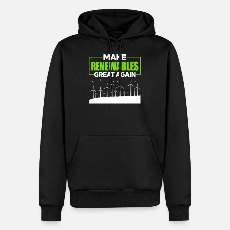 Make Renewables Great Again - Männer Premium Bio Hoodie - Schwarz