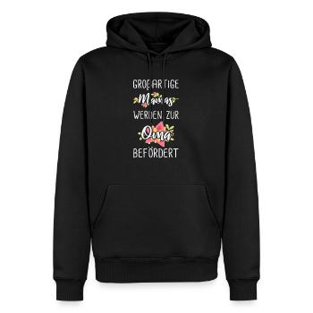 Grand-mère mère grand-mère - Sweat à capuche Premium bio Homme - noir - Devant - Nico (187cm)