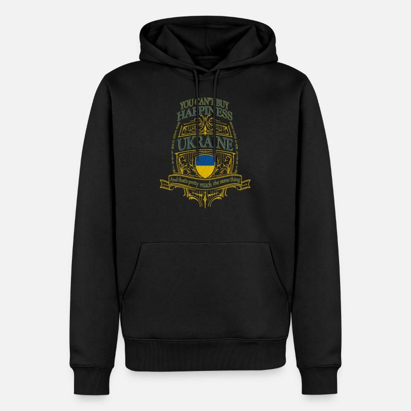 Ukraine - Männer Premium Bio Hoodie - Schwarz