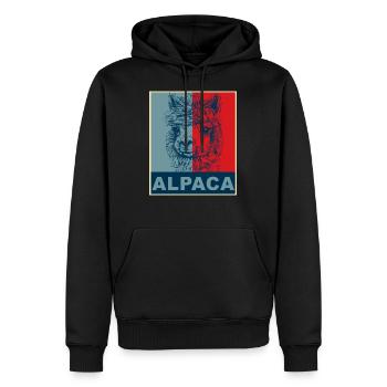 Alpaka Alpaca - Männer Premium Bio Hoodie - Schwarz - Vorne - Nico (187cm)