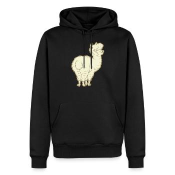 Alpaka Alpaca - Männer Premium Bio Hoodie - Schwarz - Vorne - Nico (187cm)
