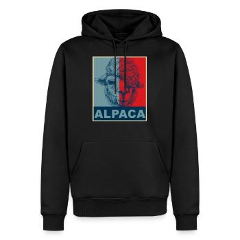 Alpaka Alpaca - Männer Premium Bio Hoodie - Schwarz - Vorne - Nico (187cm)