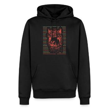 Alpaka Alpaca - Männer Premium Bio Hoodie - Schwarz - Vorne - Nico (187cm)