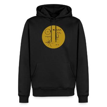 Golden Record Voyager 1977 Raumfahrt Raumschiff - Männer Premium Bio Hoodie - Schwarz - Vorne - Nico (187cm)