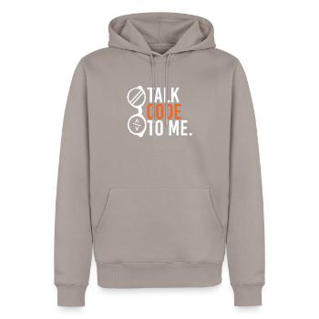 Programmeur cadeau informatique - Sweat à capuche Premium bio Homme - taupe - Devant - Nico (187cm)