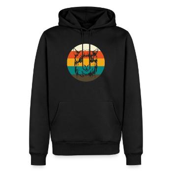 ALPACA ALPAKA - Männer Premium Bio Hoodie - Schwarz - Vorne - Nico (187cm)