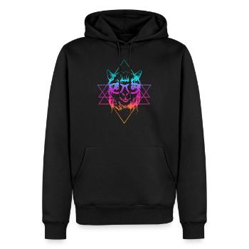 Verres en alpaga - Sweat à capuche Premium bio Homme - noir - Devant - Nico (187cm)