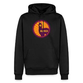 ALPACA ALPAKA - Männer Premium Bio Hoodie - Schwarz - Vorne - Nico (187cm)