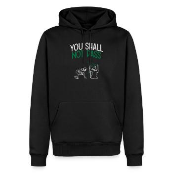 You Shall Not Pass American Football Gift - Men’s Premium Organic Hoodie - black - Front - Nico (187cm)