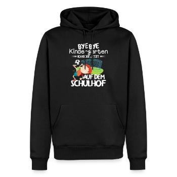 Schulanfang Kicker Fußball Fußballer Einschulung - Männer Premium Bio Hoodie - Schwarz - Vorne - Nico (187cm)