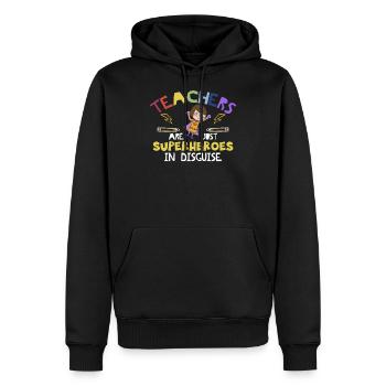 Lehrer sind Superheld-Geschenk-Entwurf für Lehrer - Männer Premium Bio Hoodie - Schwarz - Vorne - Nico (187cm)