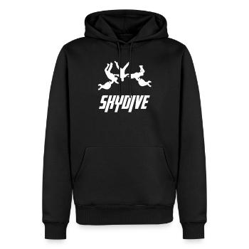 Freifall Fallschirm für Fallschirmspringer - Männer Premium Bio Hoodie - Schwarz - Vorne - Nico (187cm)