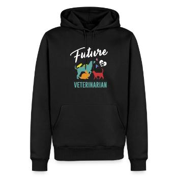 Future Veterinarian - Men’s Premium Organic Hoodie - black - Front - Nico (187cm)