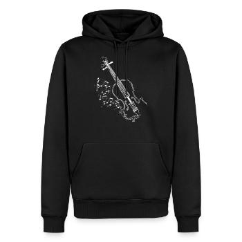 Schöner Vintager Art-Violinen-Entwurf für Musik - Männer Premium Bio Hoodie - Schwarz - Vorne - Nico (187cm)