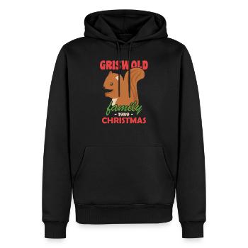 Vintage Griswolds Family Christmas - Sweat à capuche Premium bio Homme - noir - Devant - Nico (187cm)
