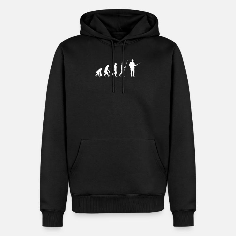 Evolution Lehrer Teacher - Männer Premium Bio Hoodie - Schwarz