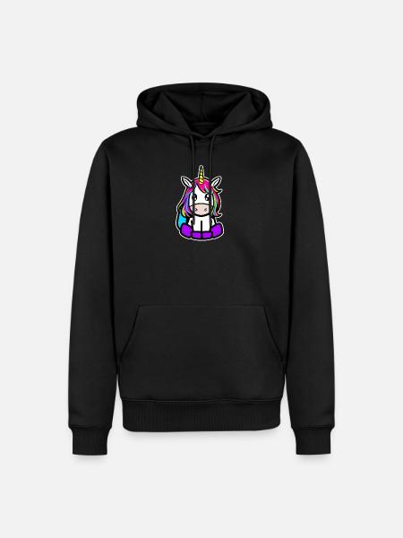 Kawaii Unicorn - Men’s Premium Organic Hoodie - black