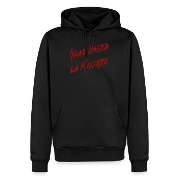 Real Hasta LaMuerte - Sweat à capuche Premium bio Homme - noir - Devant - Nico (187cm)