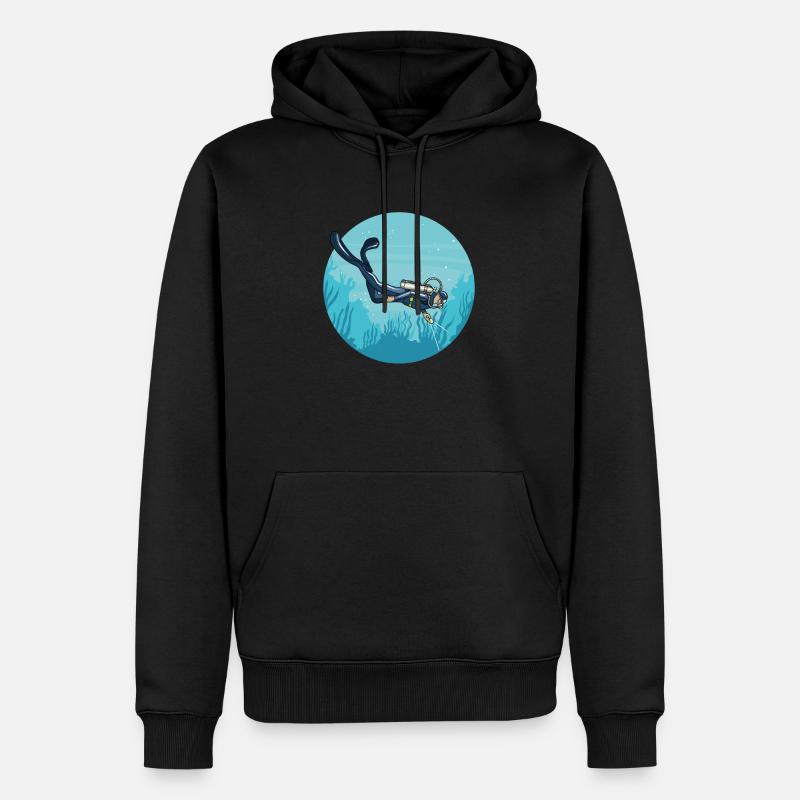 Gerätetauchen - Männer Premium Bio Hoodie - Schwarz