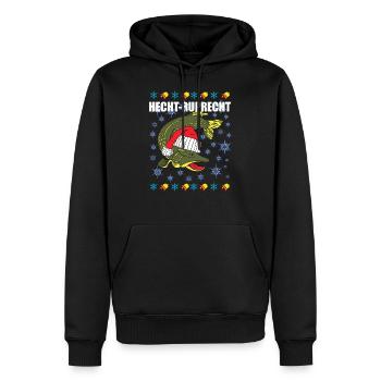 Hechtruprecht Hecht Ruprecht Knechtruprecht Pêcheur - Sweat à capuche Premium bio Homme - noir - Devant - Nico (187cm)