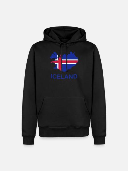 iceland - Men’s Premium Organic Hoodie - black